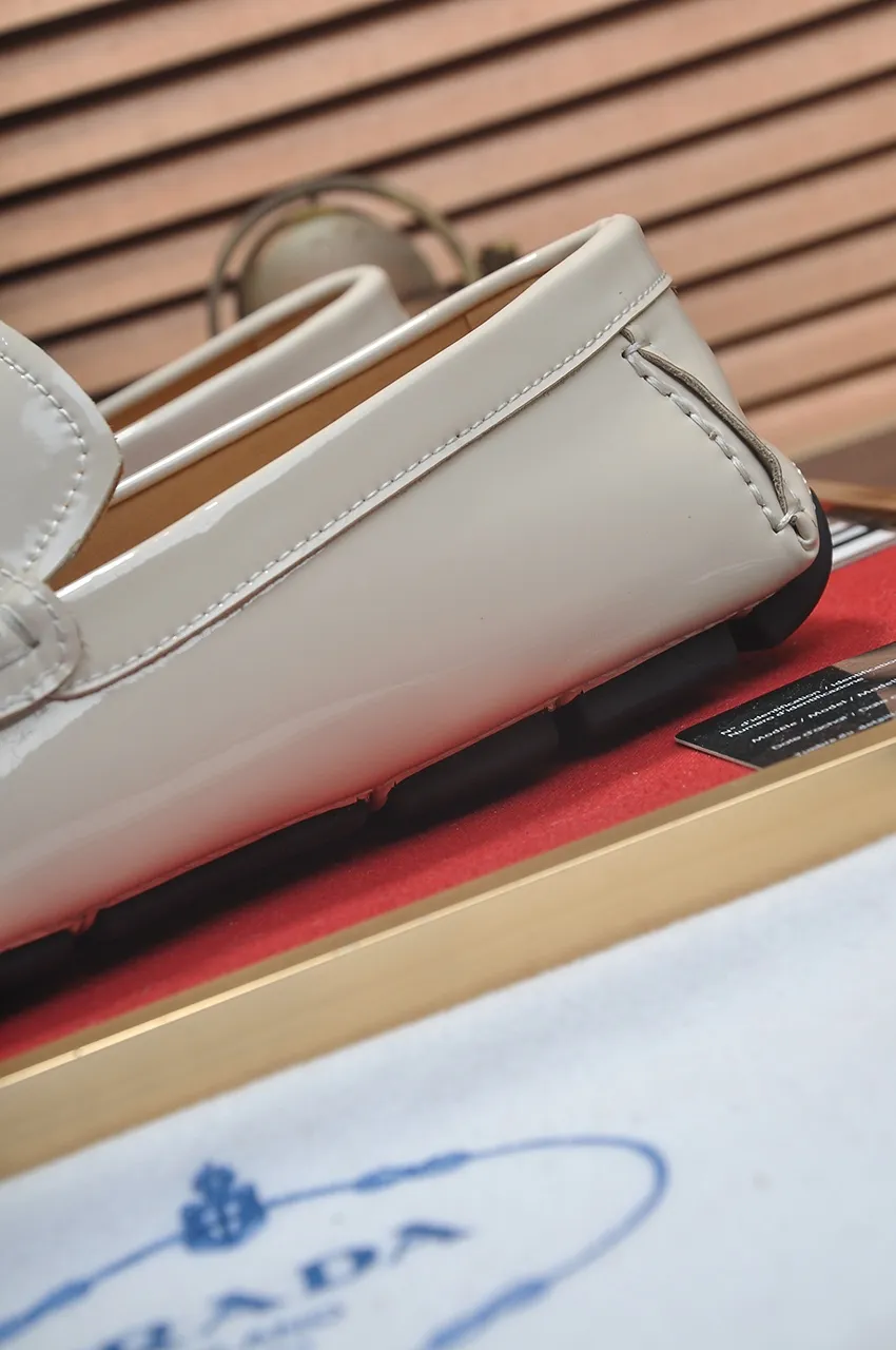Men's Men's Shoes💰420💶【PRADA】 (High-end Niuli) New 🍀PRADA - Prada Doudou Shoes! Made of imported original cowhide, the inner top layer is comfortable cowhide lining! Original wear-resistant rubber outsole! High quality products! Code number 38-45 (45 customized)